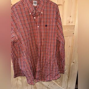 Men's Orange Checkered Shirt cinch